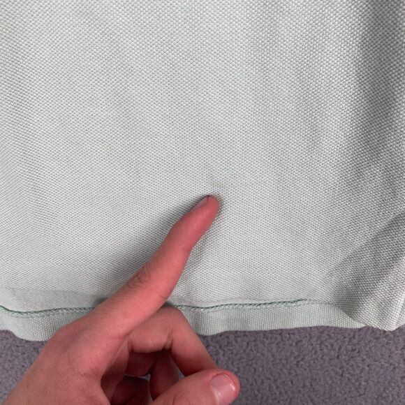 Southern Tide Mens size Large Polo Shirt Medium Light Mint Green Fish Logo - Picture 11 of 15